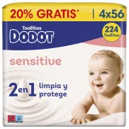 Dodot Sensitive Toallitas - Pack de 4 x 56 Unidades
