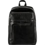 Mochila Negra de Cuero Time Resistance para Portátil A4