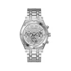 Reloj cronógrafo plateado de acero reciclado - GUESS