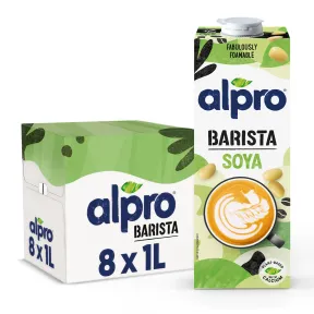 Bebida Vegetal de Soja Barista Alpro - 8 x 1L Pack