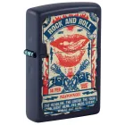 Encendedor Zippo Rock & Roll Azul Marino a Prueba de Viento