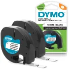 Etiquetas autoadhesivas negras sobre amarillo DYMO LetraTag 12 mm
