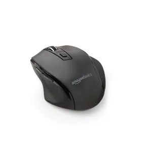 Ratón ergonómico inalámbrico Amazon Basics, DPI ajustable negro