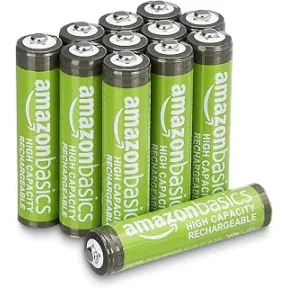 Pilas recargables AAA NiMH Amazon Basics, 850 mAh, 12 unidades