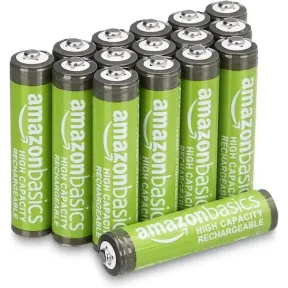 Pilas recargables AAA de alta capacidad AmazonBasics (16 unidades)