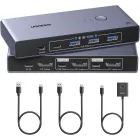 KVM UGREEN Switch DisplayPort 1.4 8K/4K y Hub USB 3.0