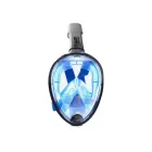 Máscara de Snorkel SK8 Aqua, Azul y Negro, Talla LXL con soporte