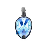 Máscara de Snorkel SK8 Aqua, Azul y Negro, Talla LXL con soporte
