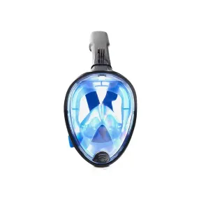Máscara de Snorkel SK8 Aqua, Azul y Negro, Talla LXL con soporte