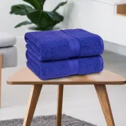 Toallas de Baño 100% Algodón Azul Real – Pack 2 Unidades