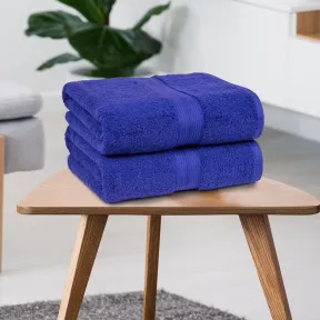 Toallas de Baño 100% Algodón Azul Real – Pack 2 Unidades