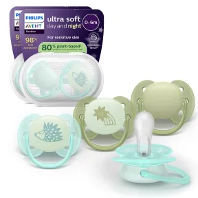 Chupetes Philips Avent Ultra Soft 0-6 meses Pack de 4 Day & Night