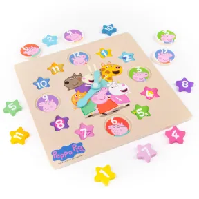 Reloj Educativo Peppa Pig de Madera para Aprender la Hora
