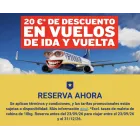 Descuento de 20 € en vuelos de ida y vuelta de Ryanair