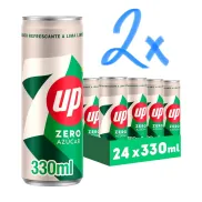 7 UP Zero Lima Limón 330ml - 48 latas sin azúcares