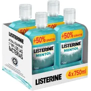 Enjuague Bucal Listerine Mentol 750 ml, Protección 24h
