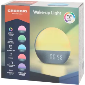 Despertador GRUNDIG con luz simulando amanecer y Snooze.