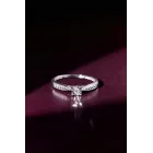 Merveille Alianza Solitaire - Diamante y Oro Blanco