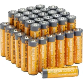 36 Pilas Alcalinas AA 1,5V de Amazon Basics