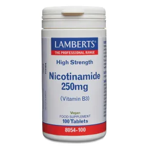 Niacina 250 mg | Energía, Piel y Sistema Nervioso | 100 Tabletas