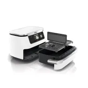 Freidora Ninja FlexDrawer 10,4L Blanco con 7 Funciones