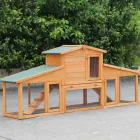 Gallinero exterior 204x45x85cm para 4-6 gallinas, techo asfáltico