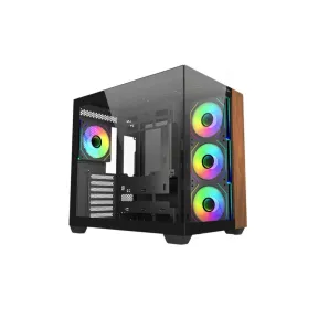 Caja ATX Abysm Danuve Sava Nature 285B con 4 Ventiladores