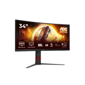 Monitor Gaming AOC 34" 180Hz Fast VA, HDR10, Ajustable