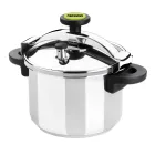Olla a presión MONIX Classica 6L de acero inoxidable gris
