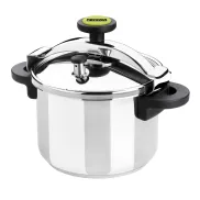 Olla a presión MONIX Classica 6L de acero inoxidable gris