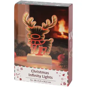 Figuras navideñas con efecto infinito y luces LED