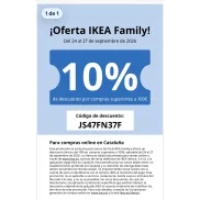 Descuento del 10% en compras de IKEA superiores a 100 €
