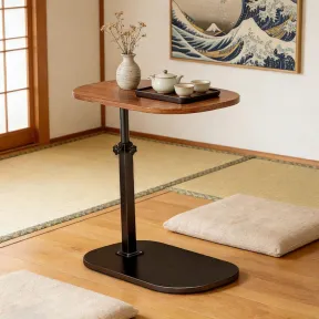 Mesa giratoria de 360° en forma de C para sofá auxiliar