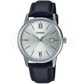 Reloj clásico Casio con números romanos y correa de cuero