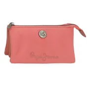 Monedero Pepe Jeans Corin Rosa Tres Compartimentos 17,5x9,5x2 cms