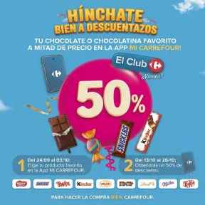 Chocolate o chocolatina favorita a mitad de precio