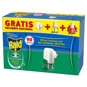Antimosquitos Raid Eléctrico Eucalipto, 90 noches protección