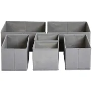 Organizadores de ropa para cajón, 6 unidades, gris – Amazon Basics