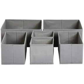Organizadores de ropa para cajón, 6 unidades, gris – Amazon Basics