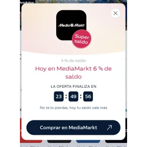 Super Saldo: 6% en MediaMarkt solo hoy con Waylet.