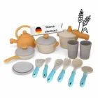 Cocinita Infantil Alldoro: Set de 14 Piezas de Barro