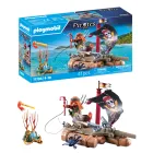 Recuperación del tesoro en la balsa pirata PLAYMOBIL