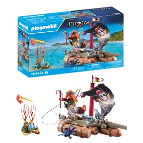 Recuperación del tesoro en la balsa pirata PLAYMOBIL
