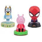 Figura luminosa de Peppa Pig, Spiderman y Bluey