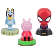 Figura luminosa de Peppa Pig, Spiderman y Bluey