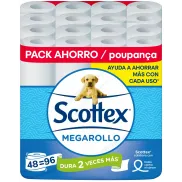 Papel Higiénico Scottex Megarollo 48 Rollo Doble
