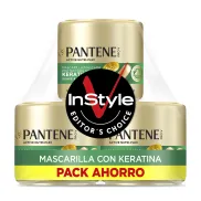 Mascarilla de Keratina Pantene Suave y Liso para Pelo Encrespado