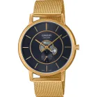 Reloj elegante Casio negro y dorado para hombre, 41 mm