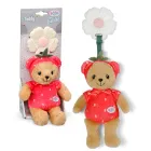 Peluche Teddy Oso Fresa 18 cm con mordedor y sonajero