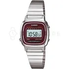 Reloj Retro Casio Vintage para Mujer con Detalles Rojos